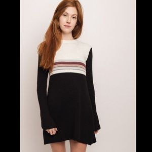 Free People NWT Colorblock Swit Mini Sweater Dress